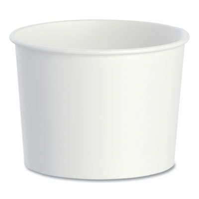SOLO Double Poly Paper Food Container, Squat, 16 oz, White, 25/Pack, 20 Packs/Carton (VS616)