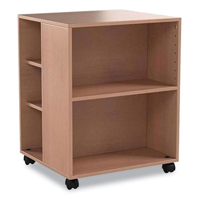 Durable Flexible Multi-Functional Cart for Office Storage, Wood, 6 Shelves, 20.79 x 23.31 x 29.45, Beech (311347)