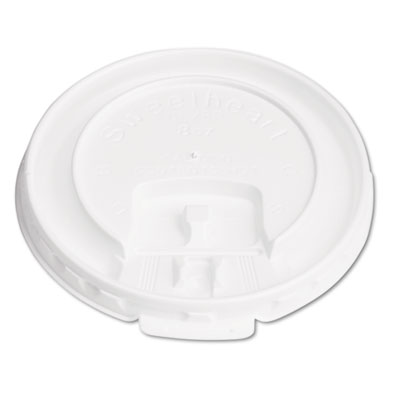 Dart Lift Back and Lock Tab Cup Lids for Foam Cups, Fits 8 oz Cups, White, 2,000/Carton (DLX8R)