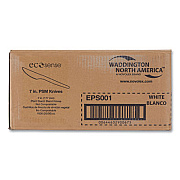 Eco-Products EcoSense Renewable Plant Starch Cutlery, Knife, Plastic, Cream, 50/Pack, 20 Packs/Carton (EPS001)