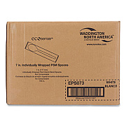 WNA EcoSense Renewable Plant Starch Cutlery, Individually Wrapped, Mediumweight Spoon, Plastic, Natural, 750/Carton (EPS073)