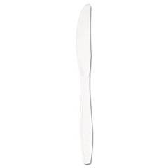 Dart Guildware Heavyweight Plastic Knives, White, 100/Box, 10 Boxes/Carton (GBX6KW)