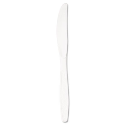 Dart Guildware Heavyweight Plastic Knives, White, 100/Box, 10 Boxes/Carton (GBX6KW)