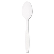 Dart Guildware Extra Heavyweight Plastic Teaspoons, White, 100/Box (GBX7TW0007BX)