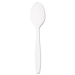 Dart Guildware Extra Heavyweight Plastic Teaspoons, White, 100/Box (GBX7TW0007BX)