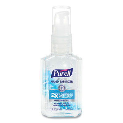 PURELL Advanced Hand Sanitizer Refreshing Gel, 2 oz Travel-Sized Pump Bottle, Clean Scent, 24/Carton (305024CMR)