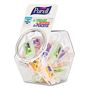 PURELL Advanced Hand Sanitizer Gel Infused with Essential Oils, 1 oz Flip Cap Bottle with Display Bowl, Assorted Scents, 25/Carton (390025CMRME)