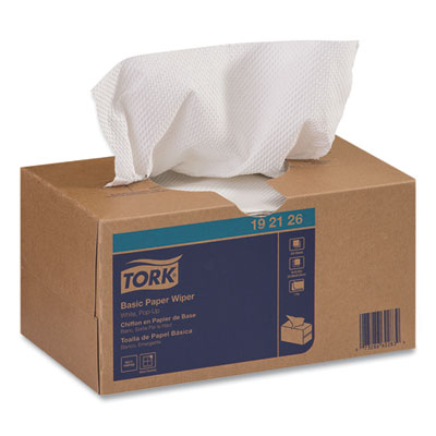 Tork Basic Paper Wiper, 1-Ply, 9 x 10.5, White, 250/Box, 24 Boxes/Carton (192126)