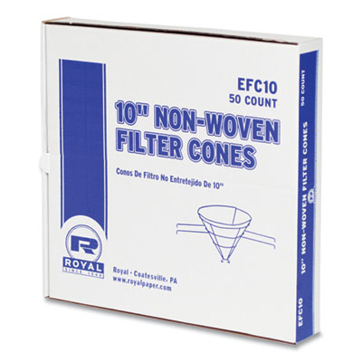 AmerCareRoyal Filter Cones, For Fry Oil, 10" Non-Woven, 500/Carton (EFC10)