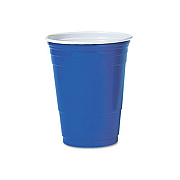 Dart Solo Plastic Party Cold Cups, 16 oz, Blue, 50/Pack (P16BPK)