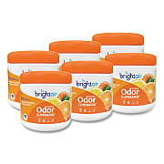 BRIGHT Air Super Odor Eliminator, Mandarin Orange and Fresh Lemon, 14 oz Jar, 6/Carton (900013CT)