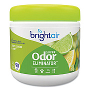 BRIGHT Air Super Odor Eliminator, Zesty Lemon and Lime, 14 oz Jar, 6/Carton (900248)