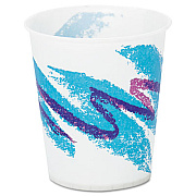 Dart Jazz Waxed Paper Cold Cups, 5oz, Tide Design, 3000/carton (R53J)