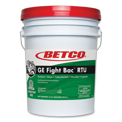 Betco Fight Bac RTU Disinfectant, Fresh Scent, 5 gal Pail (3900500)
