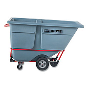 Rubbermaid Commercial 1 cu yd BRUTE DURATILT Frame Tilt Truck, Standard Duty, 1,200 lb Capacity, Gray (2192462)