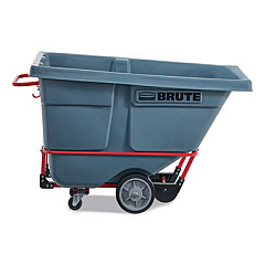 Rubbermaid Commercial 0.5 cu yd BRUTE DURATILT Frame Tilt Truck, Heavy Duty, 1,400 lb Capacity, Gray (2192465)
