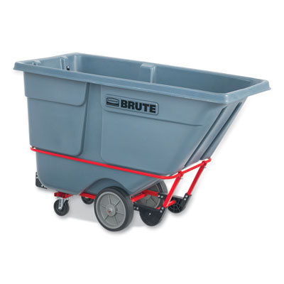 Rubbermaid Commercial 1 cu yd BRUTE DURATILT Frame Tilt Truck, Heavy Duty, 2,100 lb Capacity, Gray (2192467)