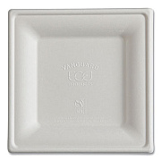 Eco-Products Vanguard Renewable and Compostable Sugarcane Plates, 6 x 6, White, 500/Carton (EPP021NFA)
