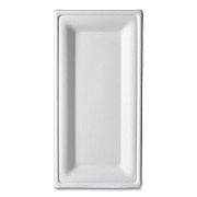 Eco-Products Vanguard Renewable and Compostable Sugarcane Plates, 5 x 10, White, 500/Carton (EPP024NFA)