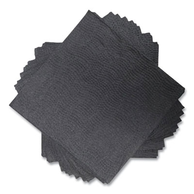 Morcon Tissue Morsoft Beverage Napkins, 2-Ply, 9 x 9.5, Black, 1,000/Carton (VT522)