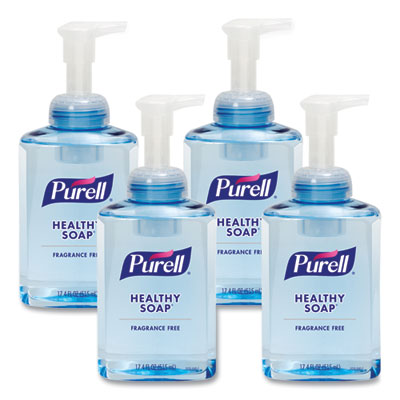 PURELL HEALTHY SOAP Gentle and Free Foam, Fragrance-Free, 515 mL, 4/Carton (501604CT)