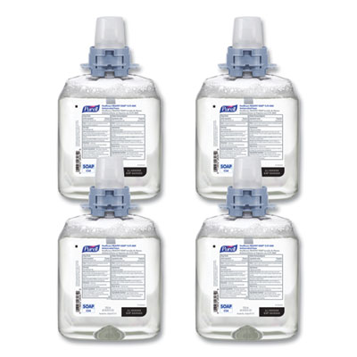 PURELL HEALTHY SOAP 0.5 BAK Antimicrobial Foam Refill, For CS4 Dispensers, Light Floral Scent, 1,250 mL, 4/Carton (511704CT)