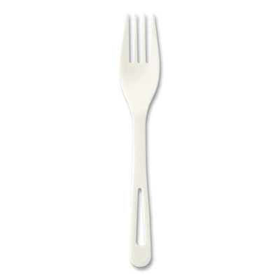 World Centric Cutlery Dispenser Refills, Fork, Plastic, Light Beige, 100/Bag, 10 Bags/Carton (FOPS6DP)