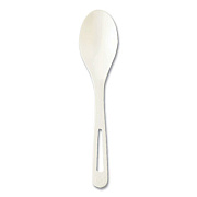 World Centric Cutlery Dispenser Refills, Spoon, Plastic, Light Beige, 100/Bag, 10 Bags/Carton (SPPS6DP)