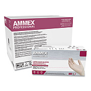 AMMEX Professional Latex Exam Gloves, Powder-Free, Medium, 4 mil (Palm), 5 mil (Fingers), 9.5" Long, Ivory, 100/Box, 10 Boxes/Carton (GPPFT44100CT)