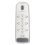 Belkin Home/Office Surge Protector, 12 AC Outlets, 6 ft Cord, 3,996 J, White/Black (BV11205006)