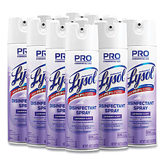 Professional LYSOL Brand Disinfectant Spray, Lavender, 19 oz Aerosol Spray, 12/Carton (89097CT)