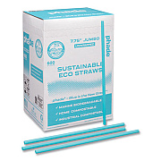 phade Marine Biodegradable Straws, 7.75", Ocean Blue, 6,000/Carton (511203)