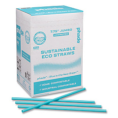 phade Marine Biodegradable Straws, 7.75", Ocean Blue,  6,000/Carton (511204)