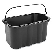 Rubbermaid Commercial Heavy-Duty Cleaning Cart Caddy, 10 qt, Black, 6/Carton (FG9T8200BLA)