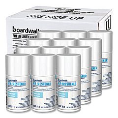 Boardwalk Metered Air Freshener Refill, Fresh Linen Scent, 7 oz Aerosol Spray, 12/Carton (911)
