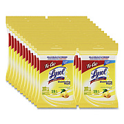 LYSOL Brand Disinfecting Wipes Flatpacks, 1-Ply, 6.69 x 7.87, Lemon and Lime Blossom, White, 15 Wipes/Flat Pack, 24 Flat Packs/Carton (99799CT)