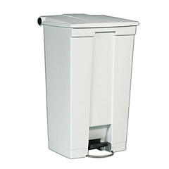 Rubbermaid Commercial Legacy Step-On Receptacle, 23 gal, Plastic, White (FG614600WHT)