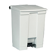 Rubbermaid Commercial Legacy Step-On Receptacle, 18 gal, Plastic, White (FG614500WHT)