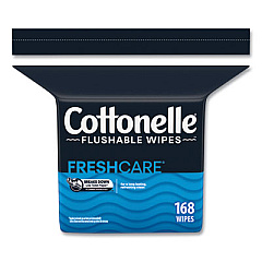 Cottonelle Fresh Care Flushable Cleansing Cloths, 1-Ply, 5 x 7.25, White, 168/Pack (10358EA)