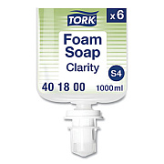 Tork Clarity Hand Soap Refill, Unscented, 1 L, 6/Carton (401800)