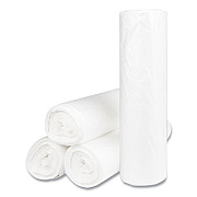 Inteplast Group High-Density Commercial Can Liners, 56 gal, 14 mic, 43" x 48", Natural, Interleaved Roll, 25 Bags/Roll, 8 Rolls/Carton (S434814N)