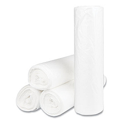 Inteplast Group High-Density Commercial Can Liners, 56 gal, 14 mic, 43" x 48", Natural, Interleaved Roll, 25 Bags/Roll, 8 Rolls/Carton (S434814N)