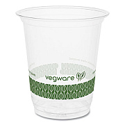 Vegware 76-Series Cold Cup, 7 oz, Plastic, Clear/Green, 1,000/Carton (R200G)