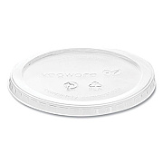Vegware Round Deli Pot Lids, Compostable, For 8 oz to 32 oz Deli Containers, Clear, Plastic, 500/Carton (VDC120H)