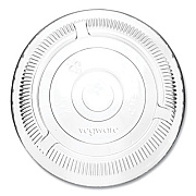 96 Series Cold Cup Lids, Fits Vegware 96-Series Cold Cups, Plastic, Clear, 1,000/Carton (C96FCH)
