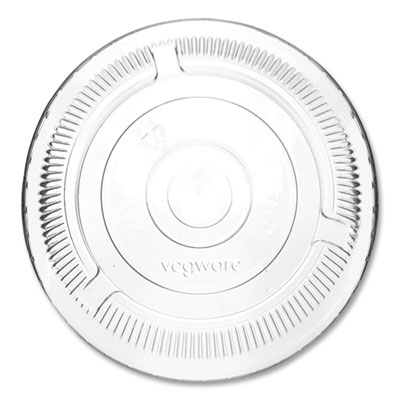 96 Series Cold Cup Lids, Fits Vegware 96-Series Cold Cups, Plastic, Clear, 1,000/Carton (C96FCH)