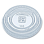 Fabri-Kal Portion Cup Lids, Fits 0.75 oz to 1 oz Portion Cups, Plastic, Clear, 2,500/Carton (XL100PC)