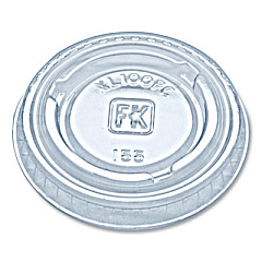Fabri-Kal Portion Cup Lids, Fits 0.75 oz to 1 oz Portion Cups, Plastic, Clear, 2,500/Carton (XL100PC)