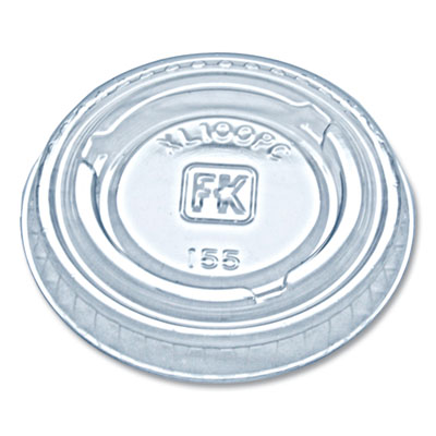 Fabri-Kal Portion Cup Lids, Fits 0.75 oz to 1 oz Portion Cups, Plastic, Clear, 2,500/Carton (XL100PC)