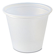 Fabri-Kal Portion Cups, 1 oz, Plastic, Translucent, 250/Sleeve, 10 Sleeves/Carton (PC100)